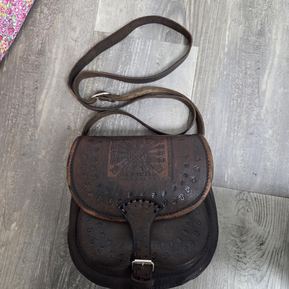 Brown Leather Crossbody Bag